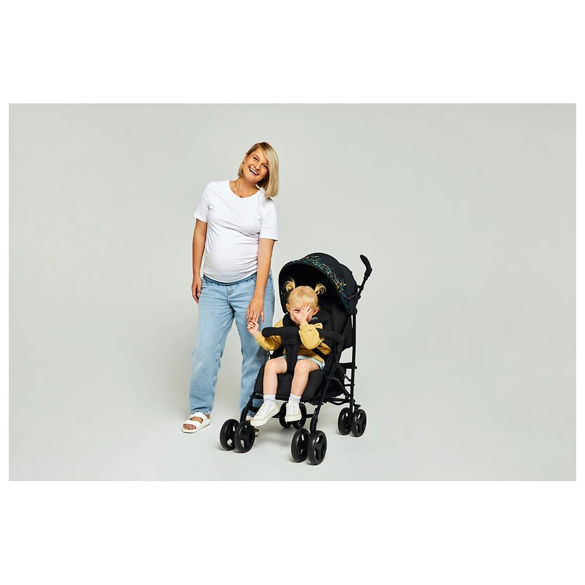 Carucior sport compact, Lionelo, Irma, Pliere tip umbrela, 6- 36 luni, Pana la 15 kg, Gri/Negru [15]