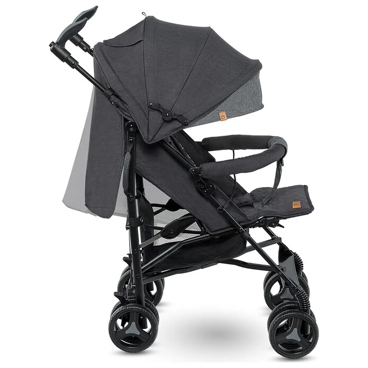 Carucior sport compact, Lionelo, Irma, Pliere tip umbrela, 6- 36 luni, Pana la 15 kg, Gri/Negru [6]