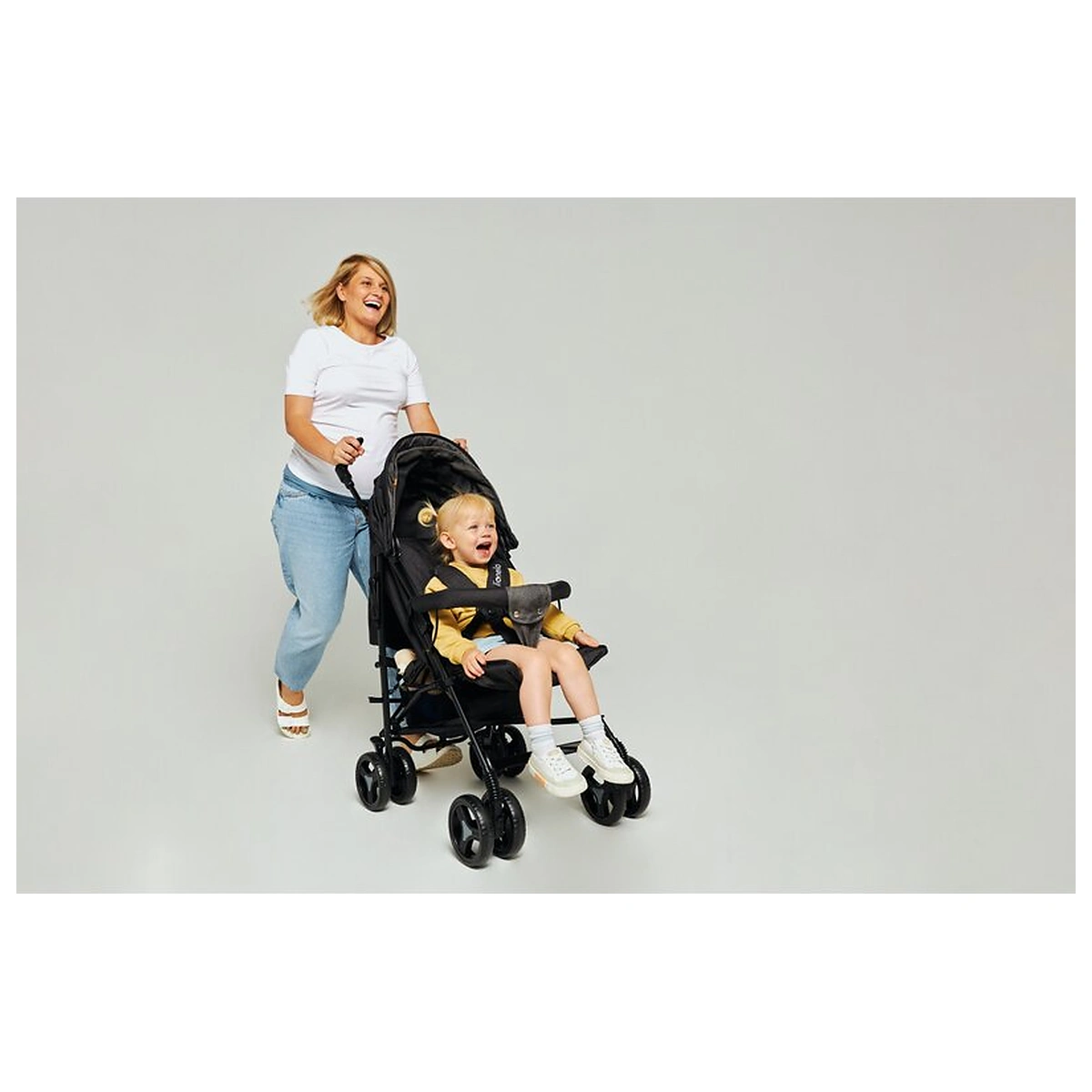 Carucior sport compact, Lionelo, Irma, Pliere tip umbrela, 6- 36 luni, Pana la 15 kg, Gri/Negru [17]