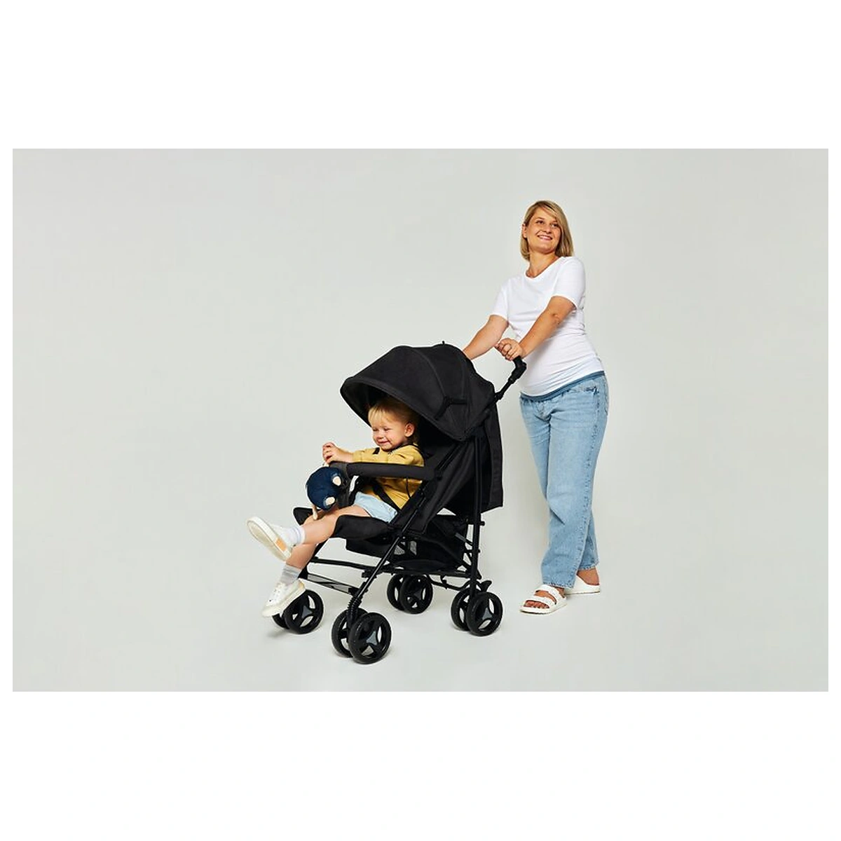 Carucior sport compact, Lionelo, Irma, Pliere tip umbrela, 6- 36 luni, Pana la 15 kg, Gri/Negru [16]