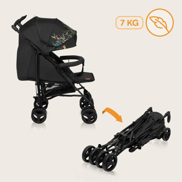 Carucior sport compact, Lionelo, Irma, Pliere tip umbrela, 6- 36 luni, Pana la 15 kg, Negru [14]
