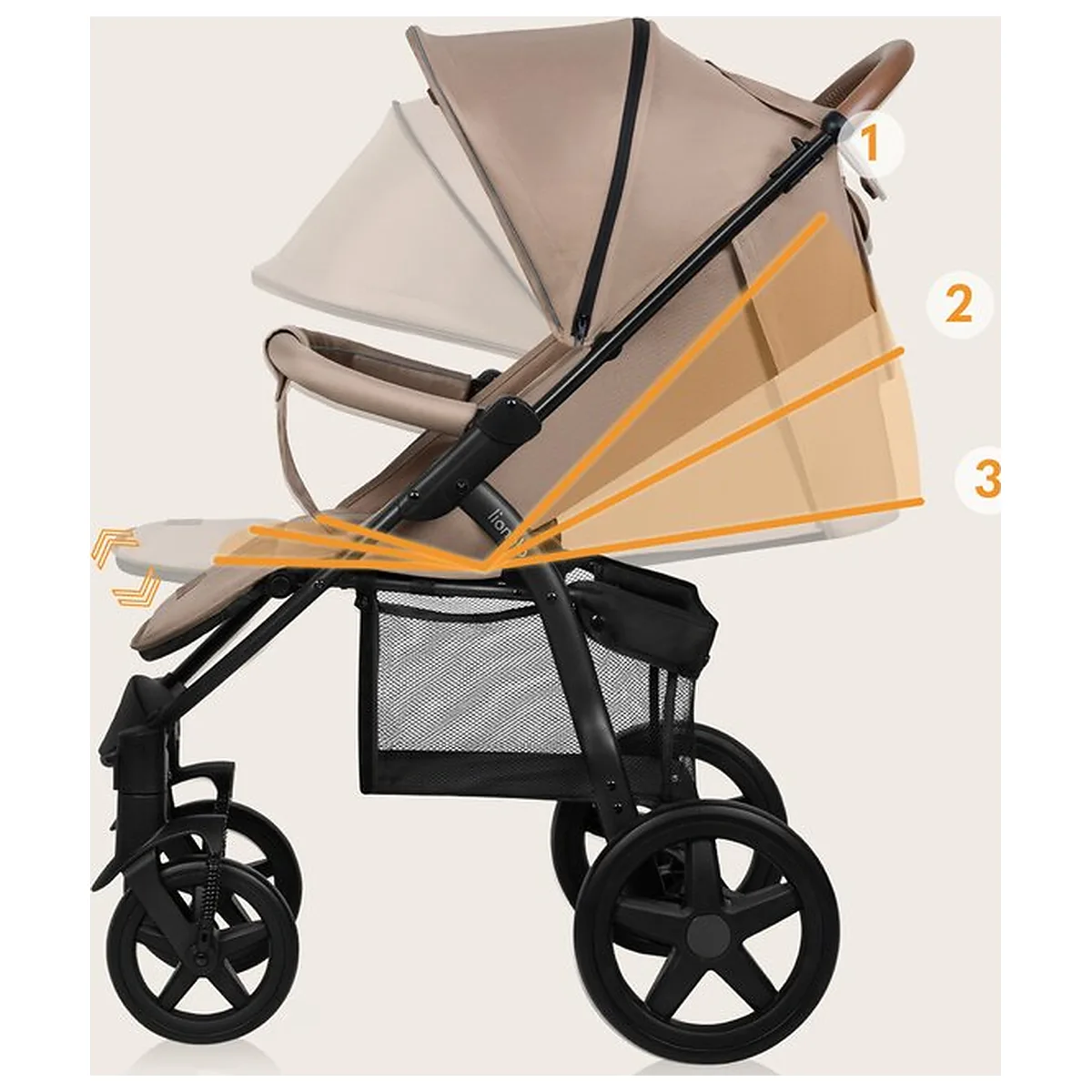 Carucior sport, Lionelo, Annet Plus, De la nastere, Cu accesorii si capotina XXL reglabila, 0 - 22 Kg, Conform cu [31]