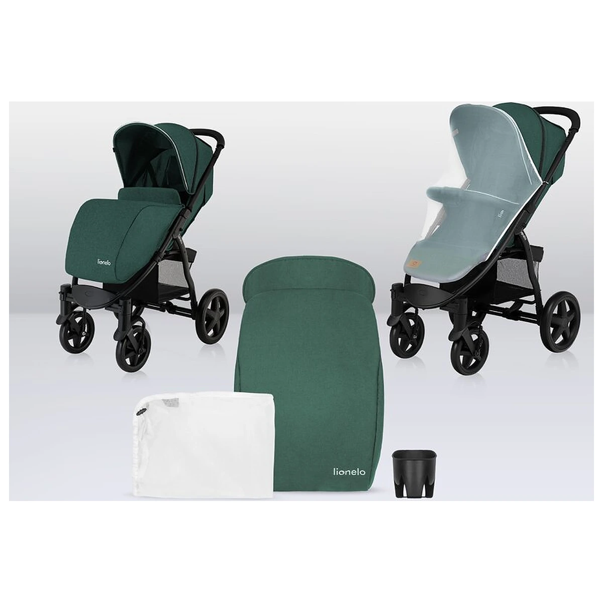 Carucior sport, Lionelo, Annet Plus, De la nastere, Cu accesorii si capotina XXL reglabila, 0 - 22 Kg, Conform cu [27]