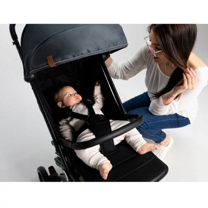 Carucior sport, Lionelo, Cloe, Cu accesorii, Pliere compacta pentru avion, cu o singura mana, 6 luni+, Gri [37]