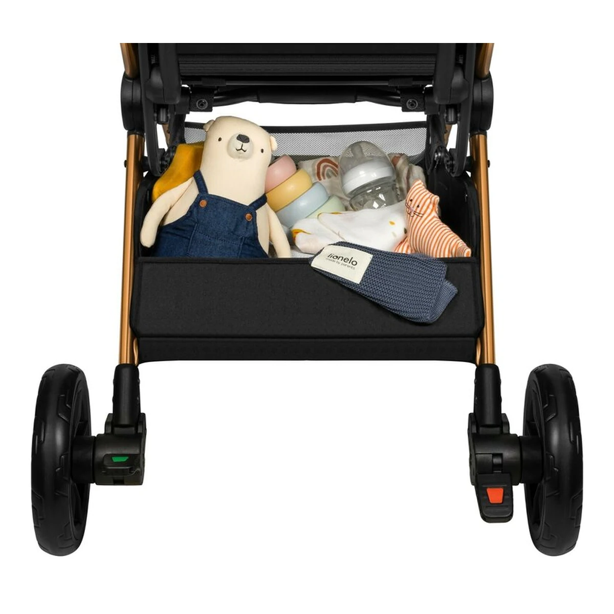 Carucior sport, Lionelo, Cloe, Cu accesorii, Pliere compacta pentru avion, cu o singura mana, 6 luni+, Black Onyx [8]
