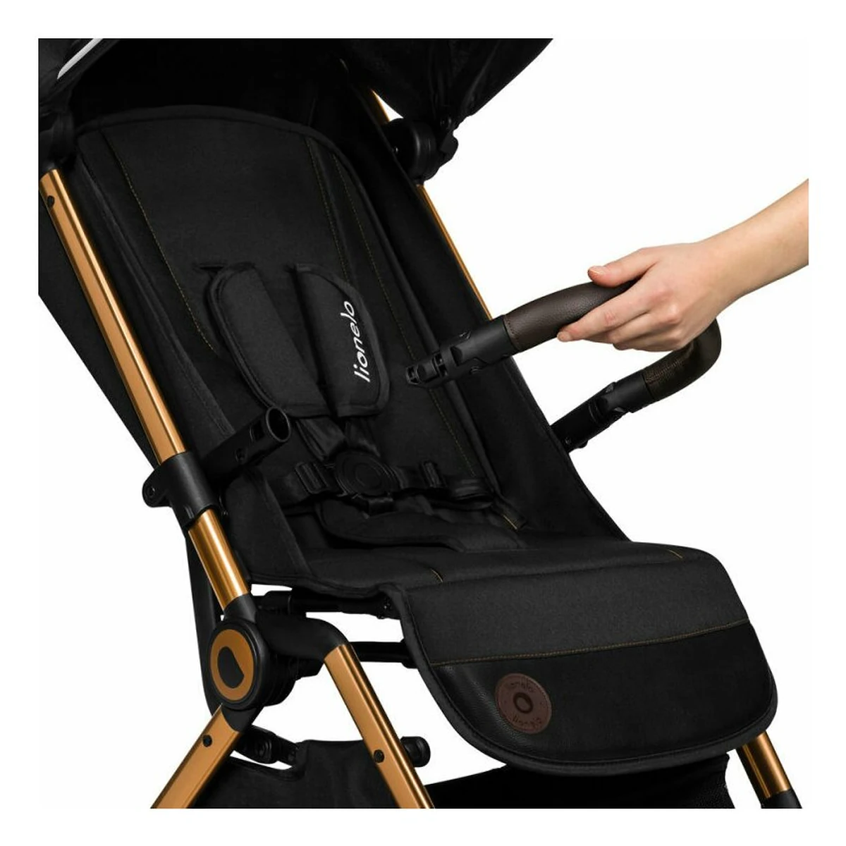 Carucior sport, Lionelo, Cloe, Cu accesorii, Pliere compacta pentru avion, cu o singura mana, 6 luni+, Black Onyx [15]