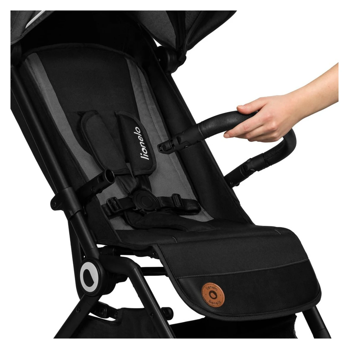 Carucior sport, Lionelo, Cloe, Cu accesorii, Pliere compacta pentru avion, cu o singura mana, 6 luni+, Gri [14]