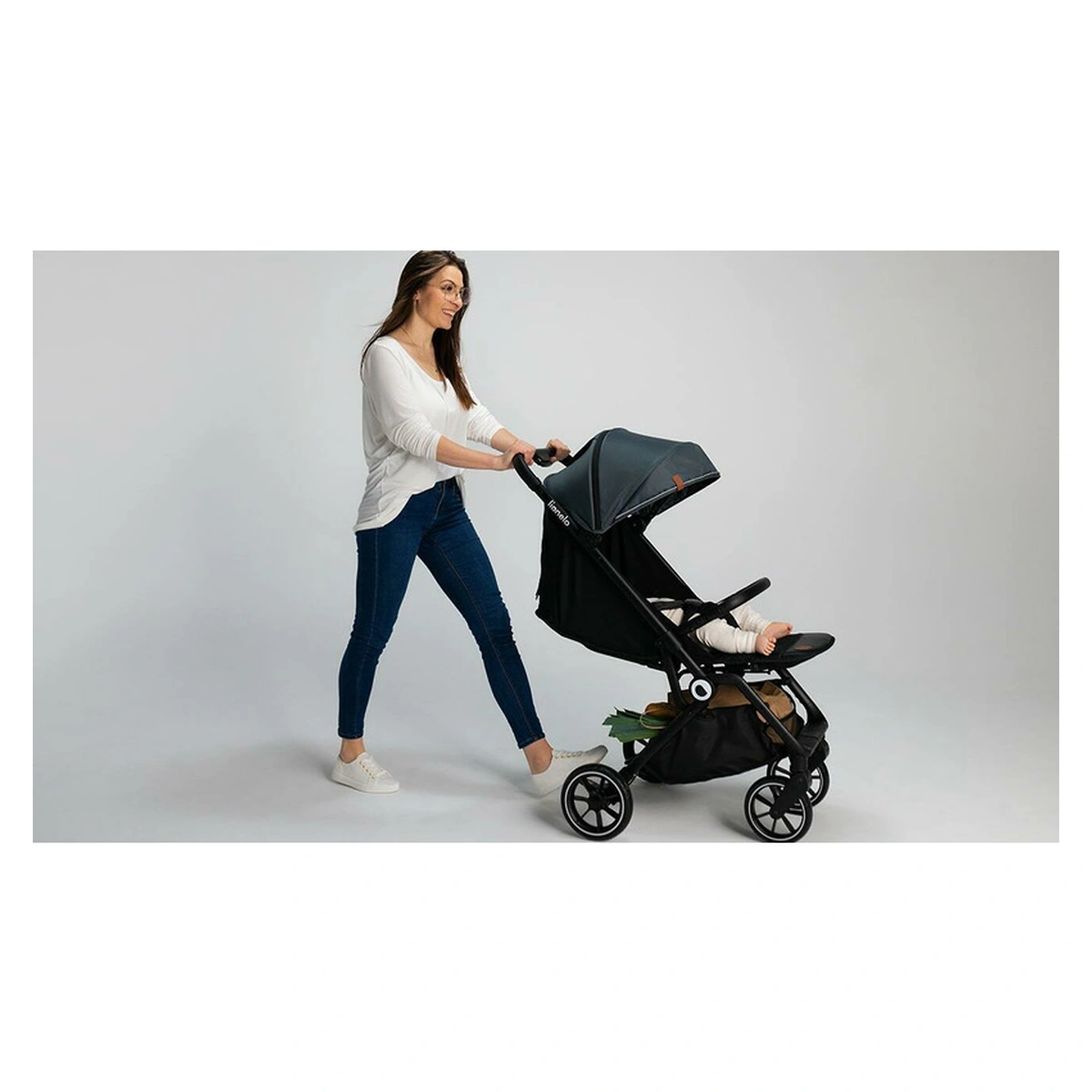 Carucior sport, Lionelo, Cloe, Cu accesorii, Pliere compacta pentru avion, cu o singura mana, 6 luni+, Verde Smarald [38]