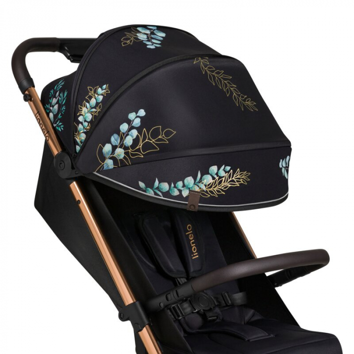 Carucior sport, Lionelo, Cloe, Golden Moments, Editie limitata, Cu accesorii, Pliere compacta pentru avion, 6 luni+, Negru [11]