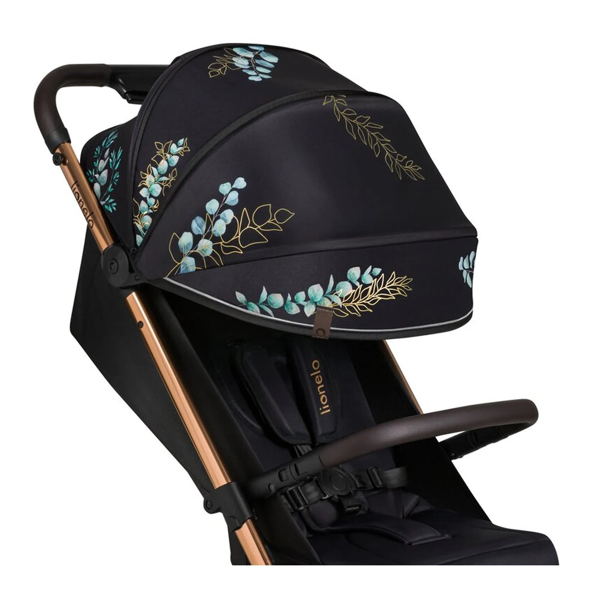 Carucior sport, Lionelo, Cloe, Golden Moments, Editie limitata, Cu accesorii, Pliere compacta pentru avion, 6 luni+, Negru [12]