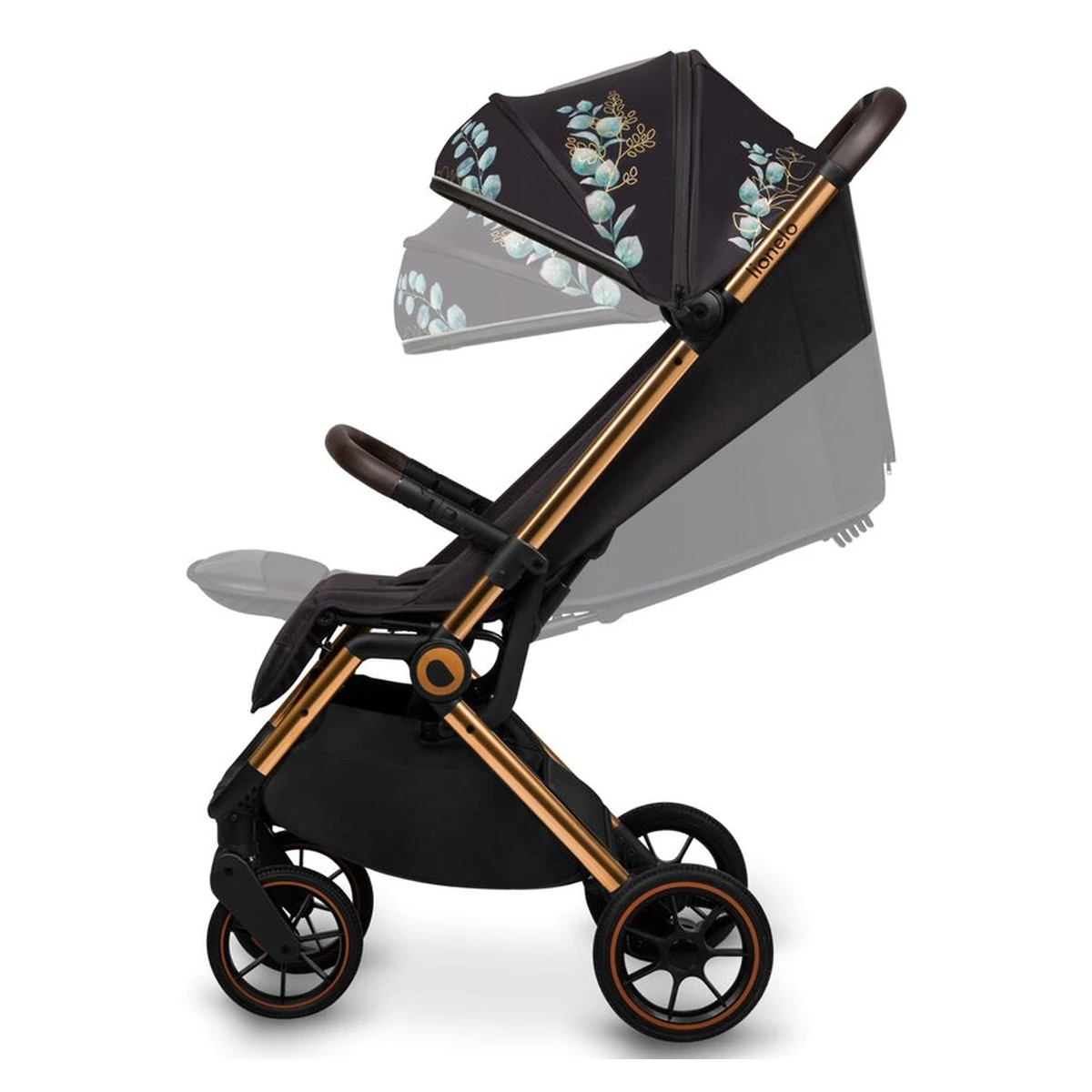 Carucior sport, Lionelo, Cloe, Golden Moments, Editie limitata, Cu accesorii, Pliere compacta pentru avion, 6 luni+, Negru [7]