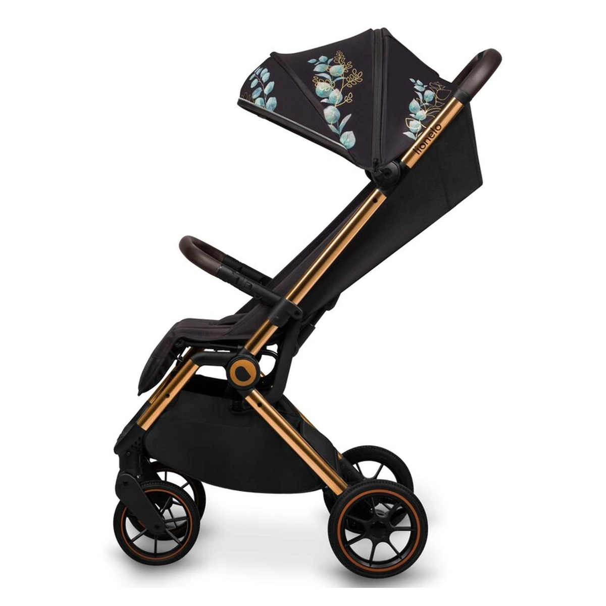 Carucior sport, Lionelo, Cloe, Golden Moments, Editie limitata, Cu accesorii, Pliere compacta pentru avion, 6 luni+, Negru [4]