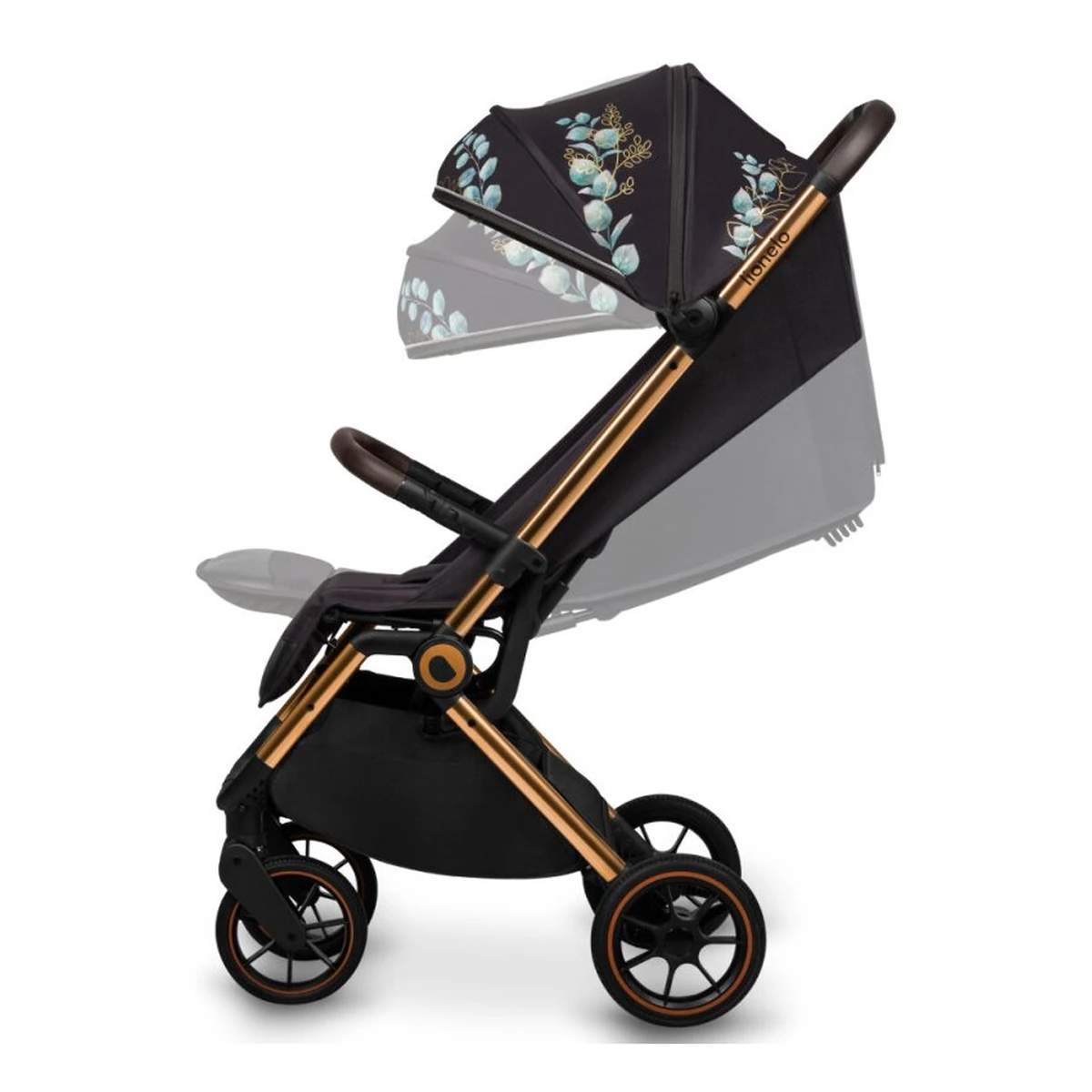 Carucior sport, Lionelo, Cloe, Golden Moments, Editie limitata, Cu accesorii, Pliere compacta pentru avion, 6 luni+, Negru [16]