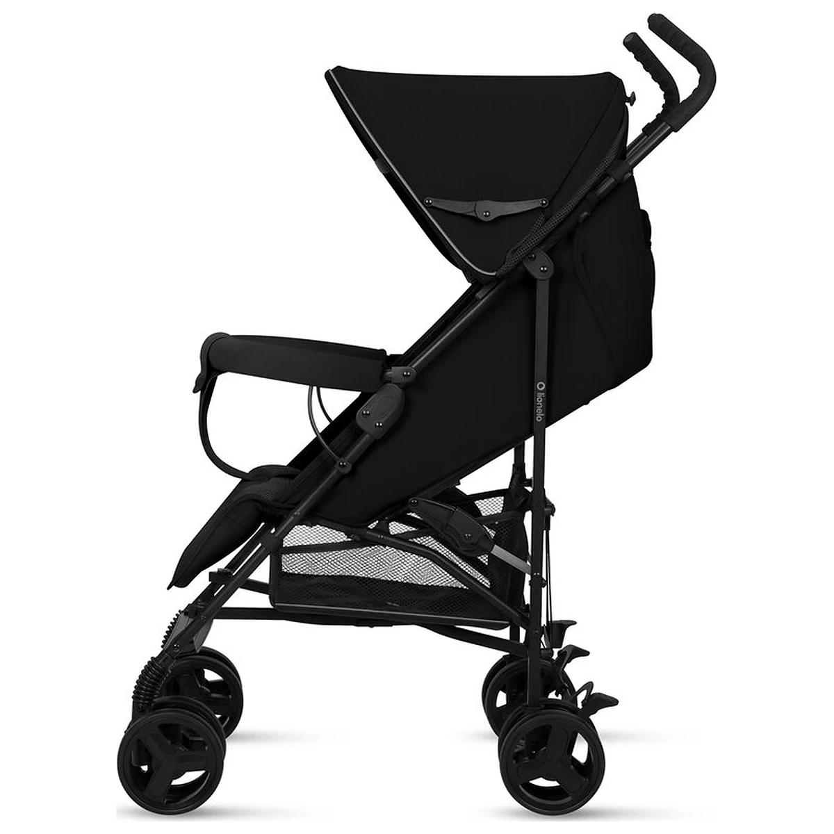 Carucior sport, Lionelo, Elia, Cu plasa de tantari, Suport de picioare reglabil, Spatar ajustabil in 4 pozitii, Capotina XXL, Pliere tip umbrela, Capacitate 15 kg, 6 luni+, Negru [7]