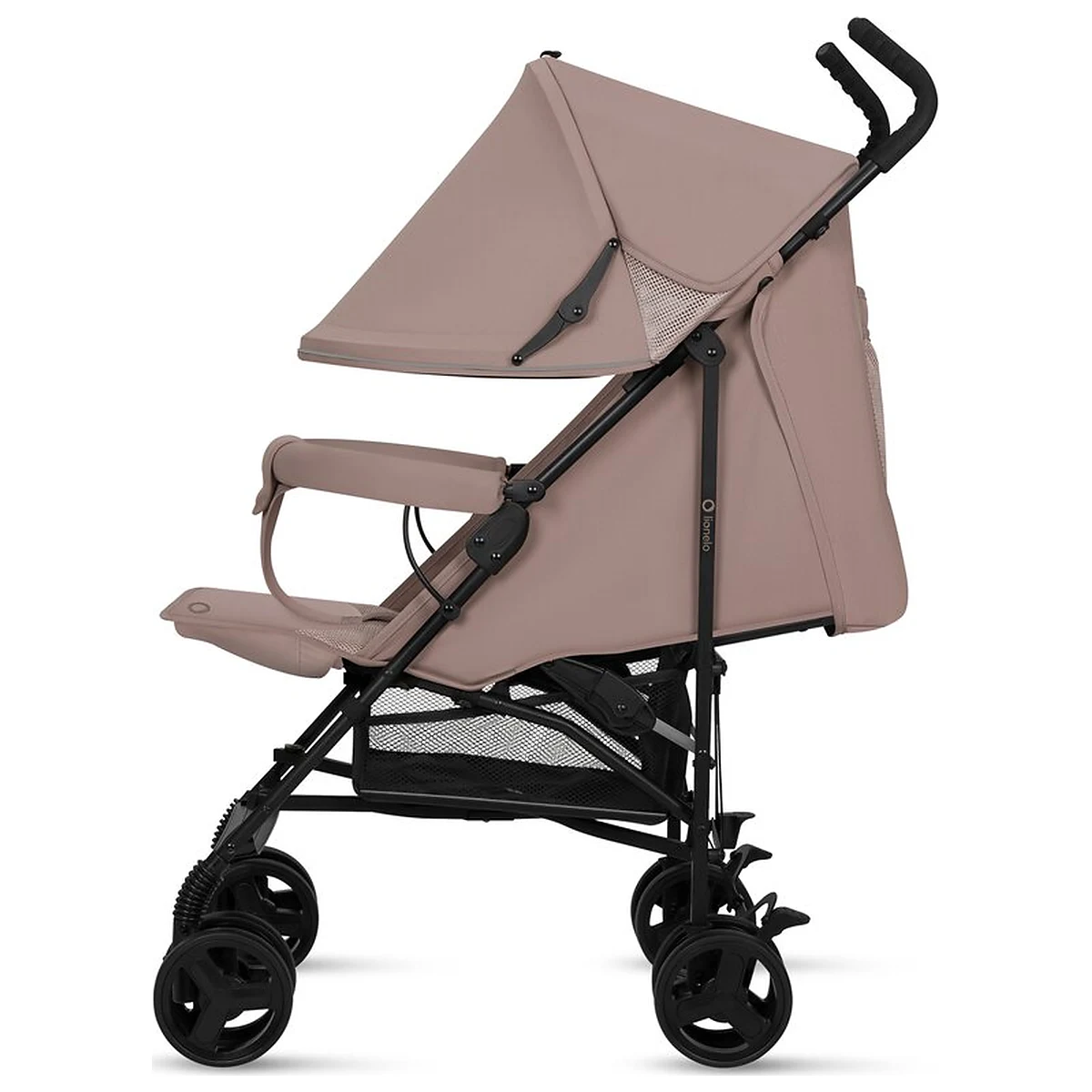 Carucior sport, Lionelo, Elia, Cu plasa de tantari, Suport de picioare reglabil, Spatar ajustabil in 4 pozitii, Capotina XXL, Pliere tip umbrela, Capacitate 15 kg, 6 luni+, Bej Taupe [7]