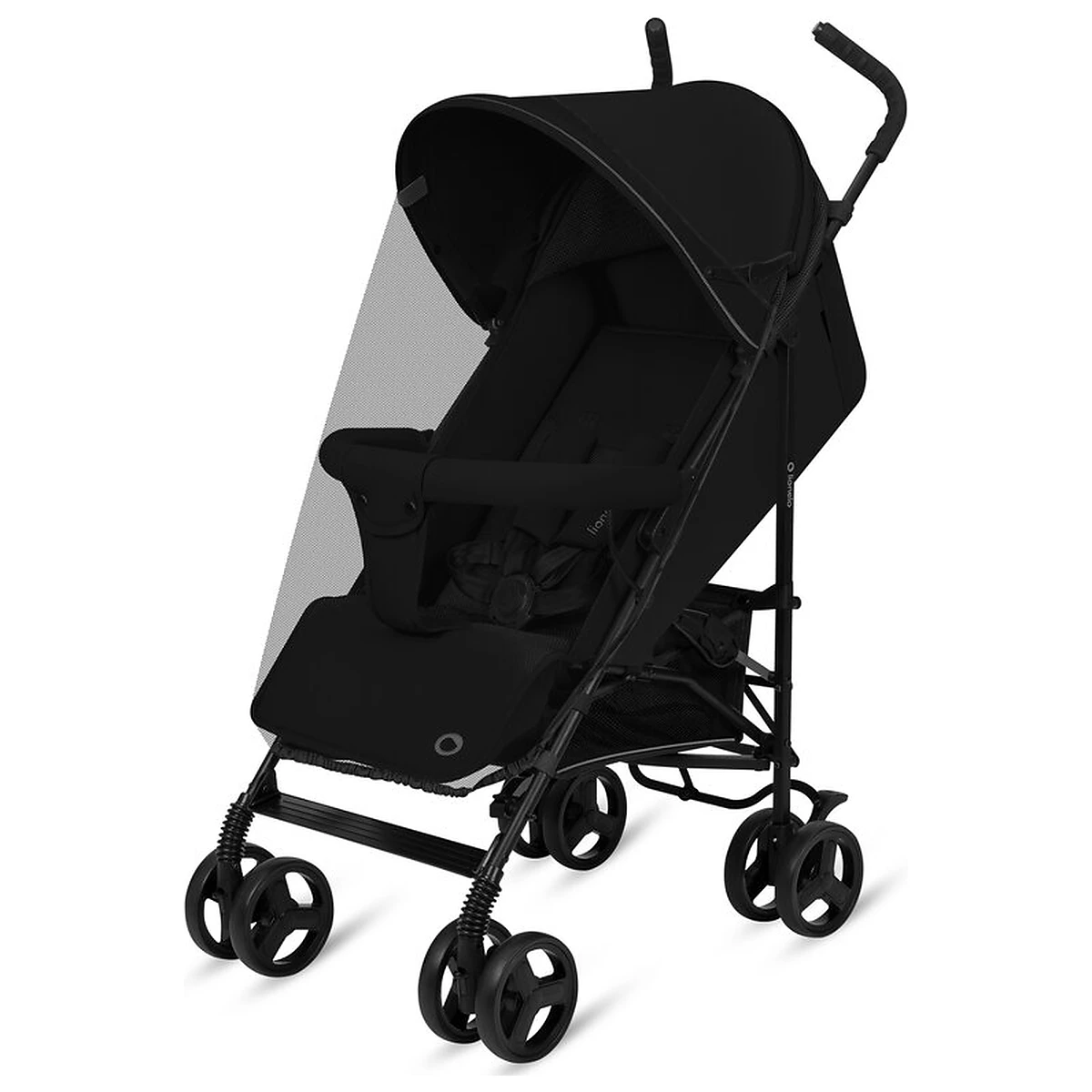 Carucior sport, Lionelo, Elia, Cu plasa de tantari, Suport de picioare reglabil, Spatar ajustabil in 4 pozitii, Capotina XXL, Pliere tip umbrela, Capacitate 15 kg, 6 luni+, Negru [6]