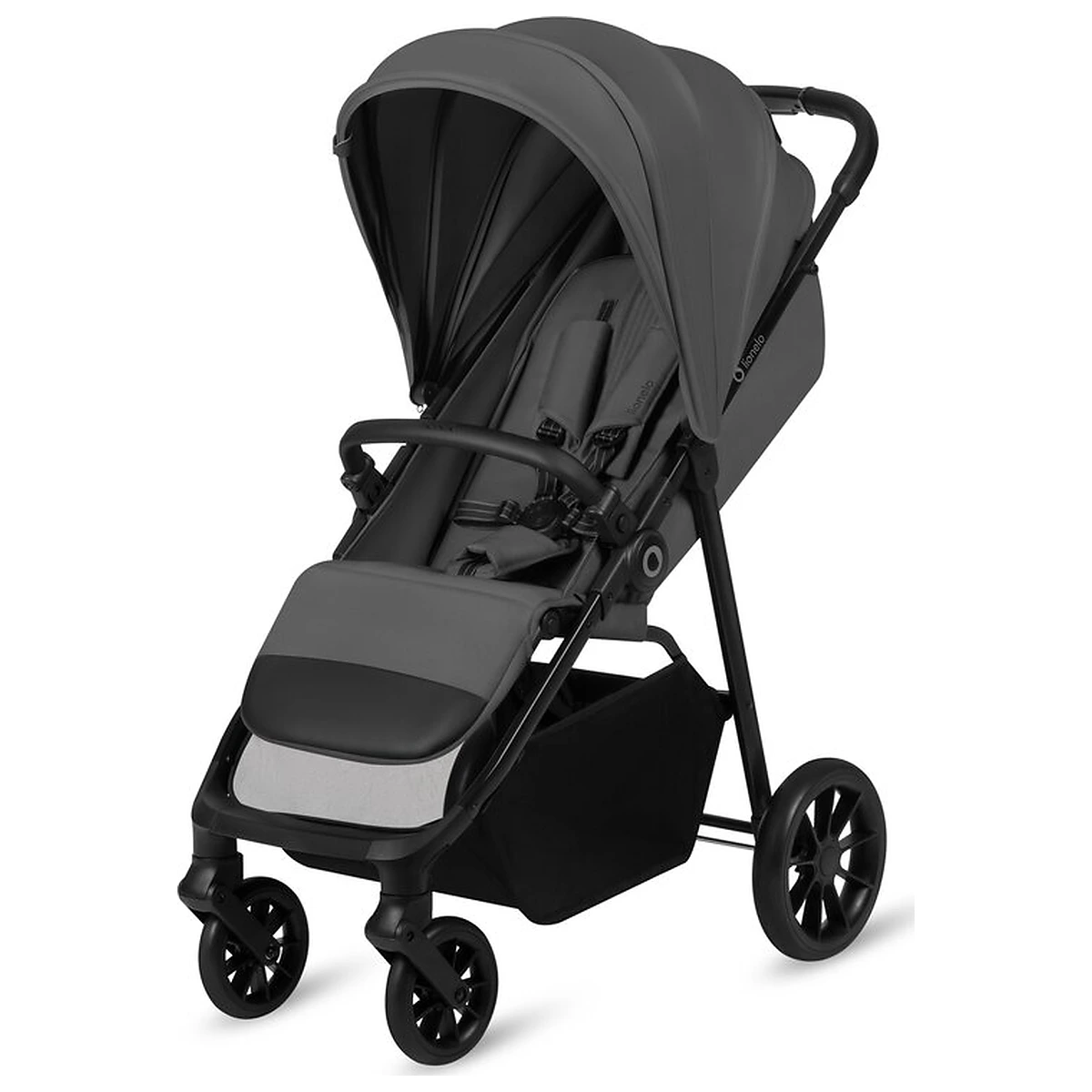 Carucior sport, Lionelo, Emerald, Pliere cu o mana, Copertina XXL UPF50+, Spatar reglabil, Suspensie completa, Roti EVA, 6- 48 luni, Pana la 22 kg, Gri [4]