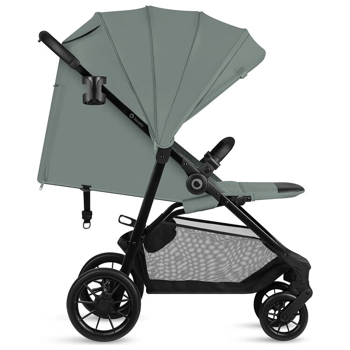 Carucior sport, Lionelo, Emerald, Pliere cu o mana, Copertina XXL UPF50+, Spatar reglabil, Suspensie completa, Roti EVA, 6- 48 luni, Pana la 22 kg, Verde [8]
