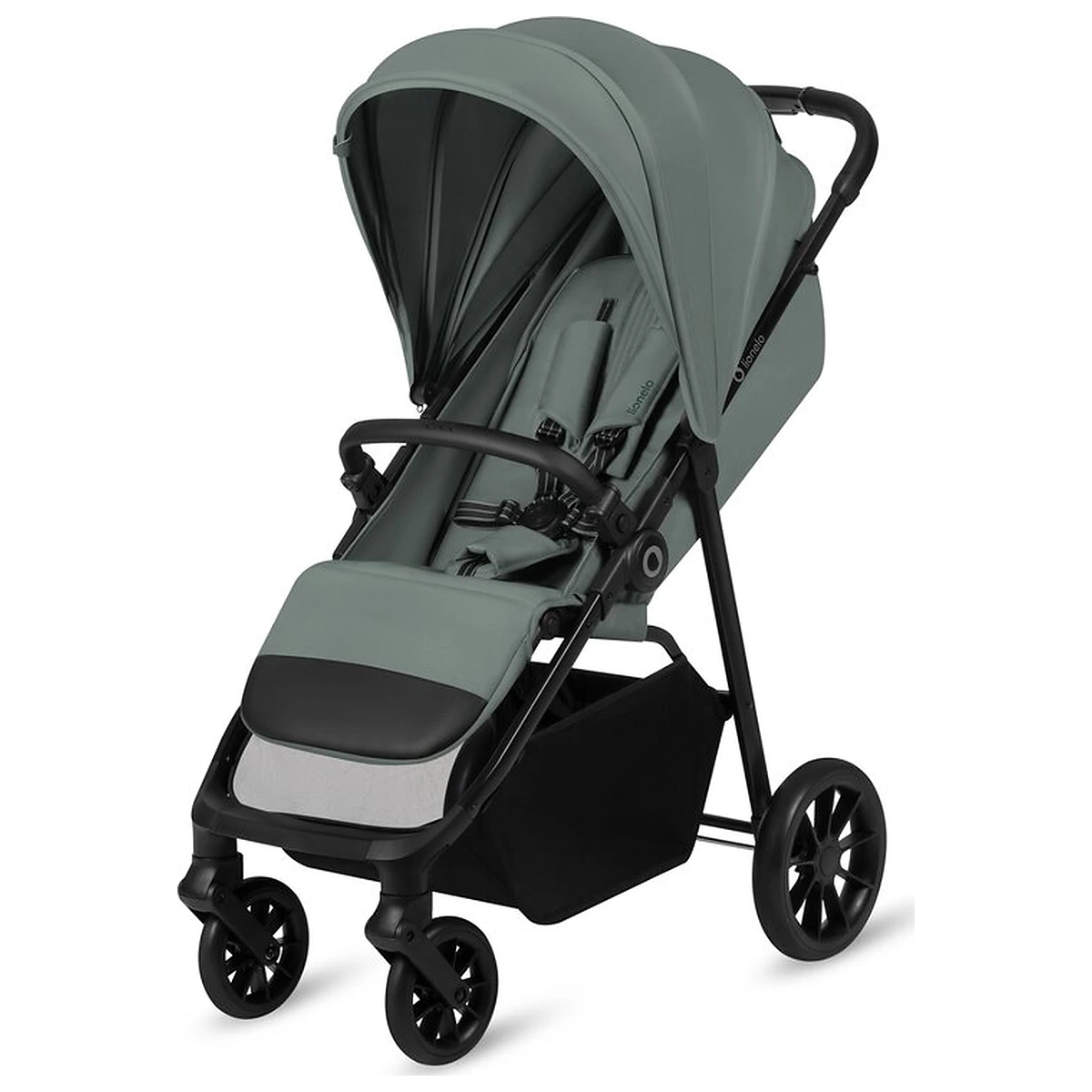Carucior sport, Lionelo, Emerald, Pliere cu o mana, Copertina XXL UPF50+, Spatar reglabil, Suspensie completa, Roti EVA, 6- 48 luni, Pana la 22 kg, Verde [4]