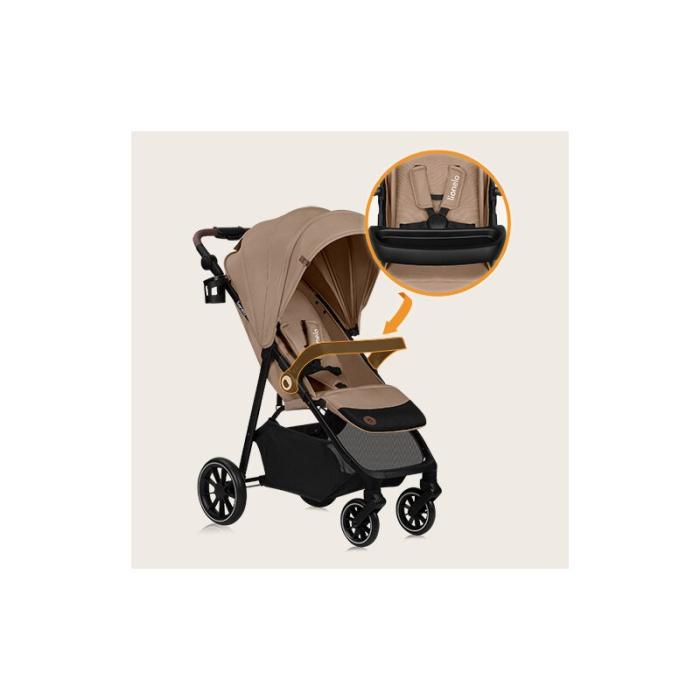 Carucior sport, Lionelo, Emma One, Cu tavita, Suport pahar, Plasa de tantari, Roti EVA, Maner reglabil, Pana la 22 kg, [30]