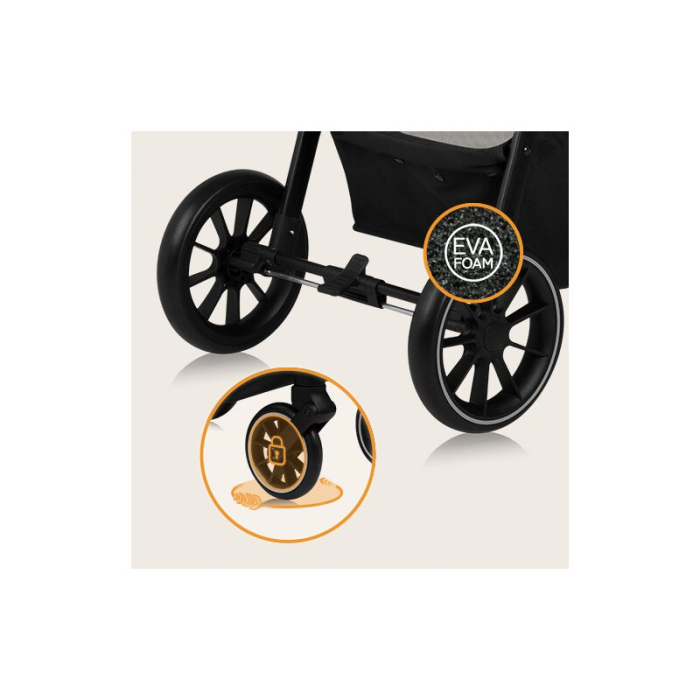 Carucior sport, Lionelo, Emma One, Cu tavita, Suport pahar, Plasa de tantari, Roti EVA, Maner reglabil, Pana la 22 kg, [26]