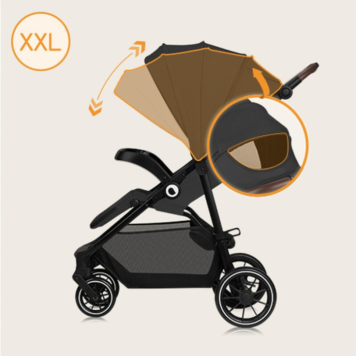 Carucior sport, Lionelo, Emma One, Cu tavita, Suport pahar, Plasa de tantari, Roti EVA, Maner reglabil, Pana la 22 kg, [27]