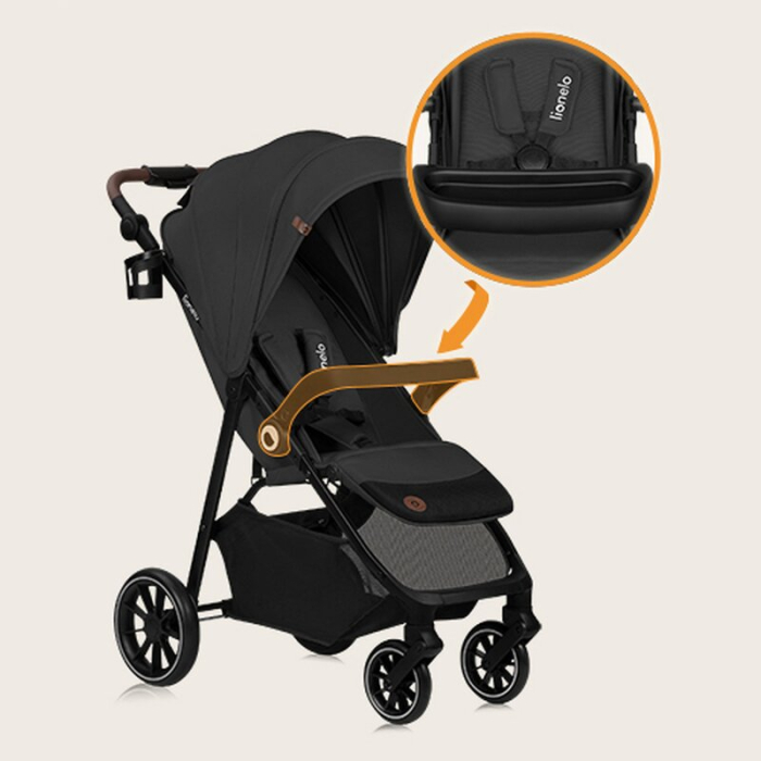 Carucior sport, Lionelo, Emma One, Cu tavita, Suport pahar, Plasa de tantari, Roti EVA, Maner reglabil, Pana la 22 kg, [28]