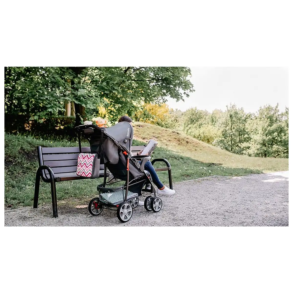 Carucior sport, Lionelo, Emma Plus, Cu tavita, 2 Suporturi pentru pahar, Geanta accesorii, Conform cu standardul [31]