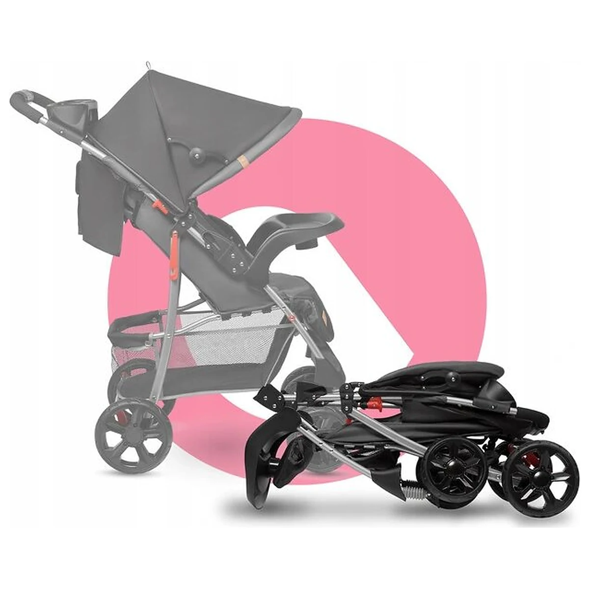 Carucior sport, Lionelo, Emma Plus, Cu tavita, 2 Suporturi pentru pahar, Geanta accesorii, Conform cu standardul [20]