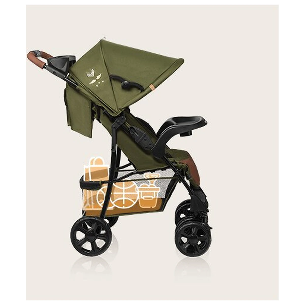 Carucior sport, Lionelo, Emma Plus, Geanta accesorii, Forest Green 6 luni [19]