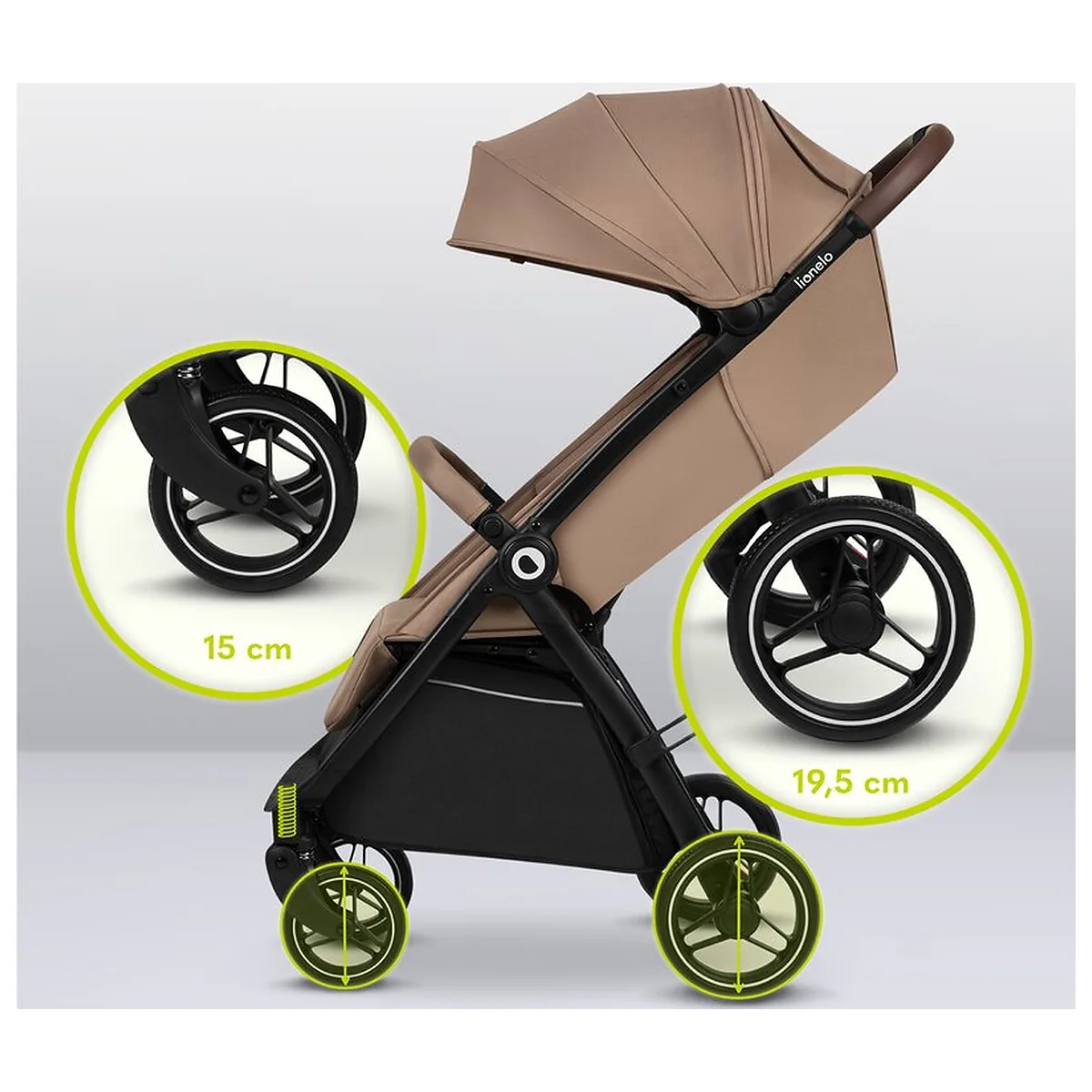 Carucior sport, Lionelo, Ingrid, Capotina impermeabila cu filtru UPF50+, Pana la 22 Kg, Spatar reglabil in 3 pozitii, [23]