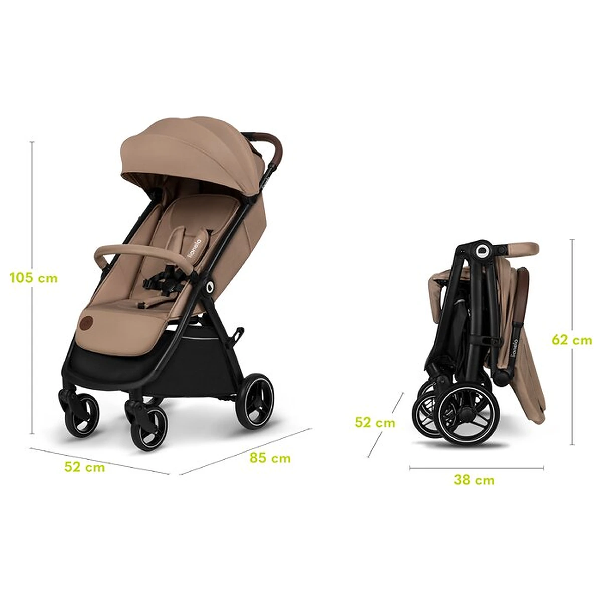 Carucior sport, Lionelo, Ingrid, Capotina impermeabila cu filtru UPF50+, Pana la 22 Kg, Spatar reglabil in 3 pozitii, [19]