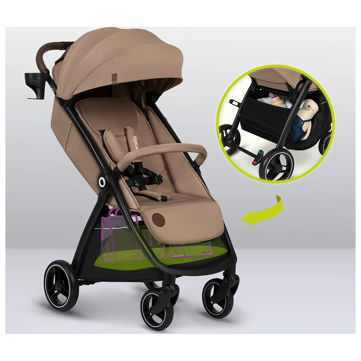 Carucior sport, Lionelo, Ingrid, Capotina impermeabila cu filtru UPF50+, Pana la 22 Kg, Spatar reglabil in 3 pozitii, [26]