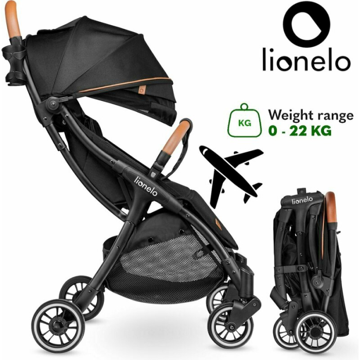 Carucior sport, Lionelo, Julie One, De la nastere, Greutate redusa, Cu accesorii, Cadru din aluminiu, 0-22 kg, Pliere [3]