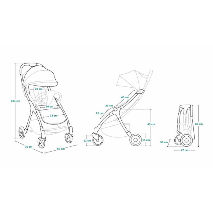 Carucior sport, Lionelo, Julie One, De la nastere, Greutate redusa, Cu accesorii, Cadru din aluminiu, 0-22 kg, Pliere [27]