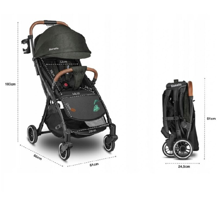 Carucior sport, Lionelo, Julie One, De la nastere, Greutate redusa, Cu accesorii, Cadru din aluminiu, 0-22 kg, Pliere [30]