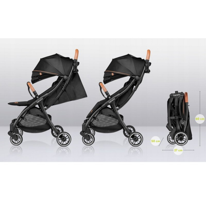 Carucior sport, Lionelo, Julie One, De la nastere, Greutate redusa, Cu accesorii, Cadru din aluminiu, 0-22 kg, Pliere [35]