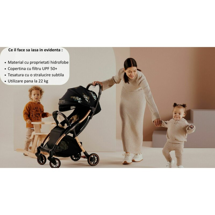 Carucior sport, Lionelo, Julie One, De la nastere, Greutate redusa, Cu accesorii, Cadru din aluminiu, 0-22 kg, Pliere [37]