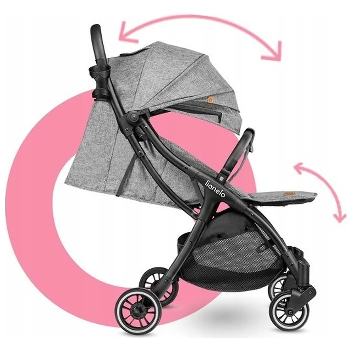 Carucior sport, Lionelo, Julie One, De la nastere, Greutate redusa, Cu accesorii, Cadru din aluminiu, 0-22 kg, Pliere [19]