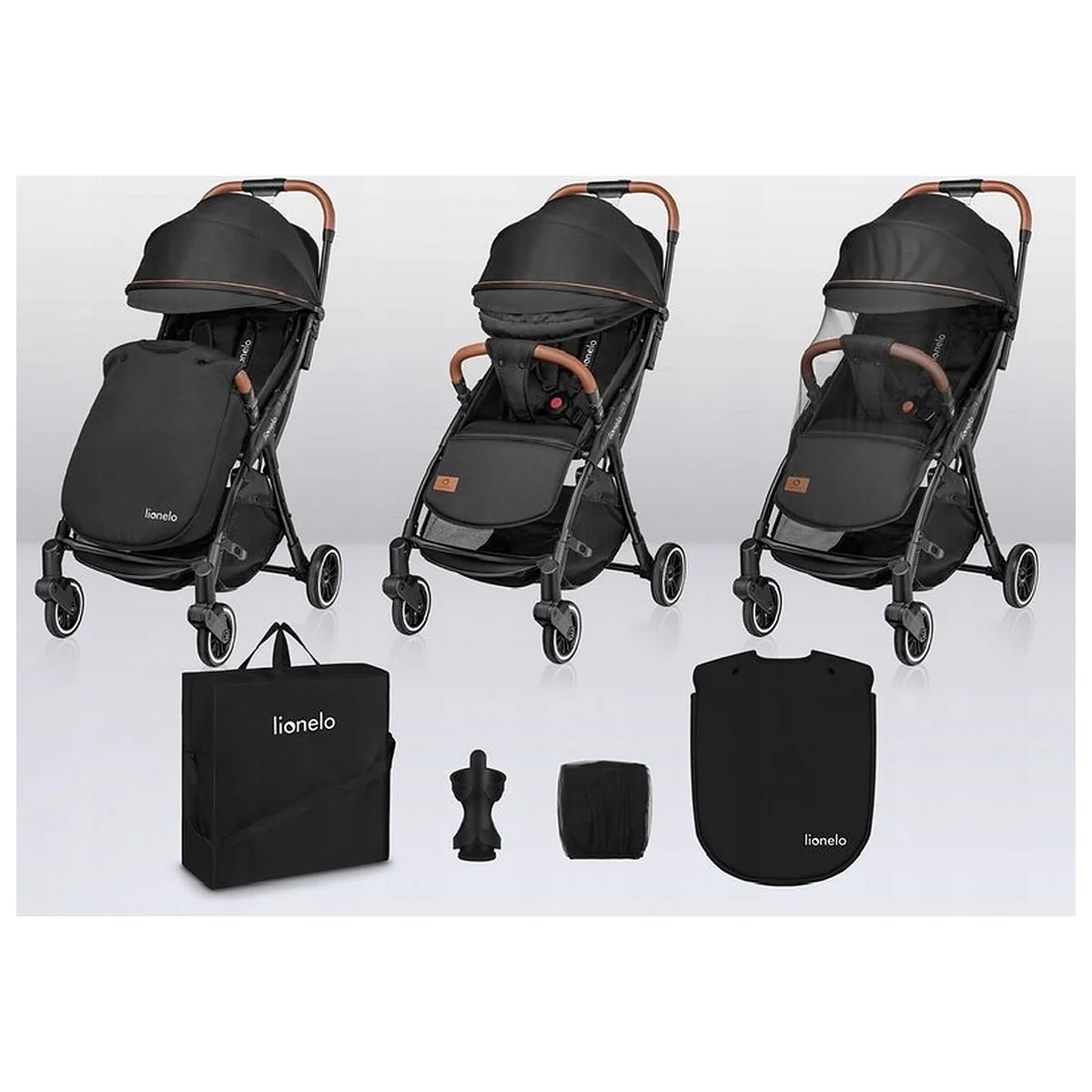 Carucior sport, Lionelo, Julie One, De la nastere, Greutate redusa, Cu accesorii, Cadru din aluminiu, 0-22 kg, Pliere [23]
