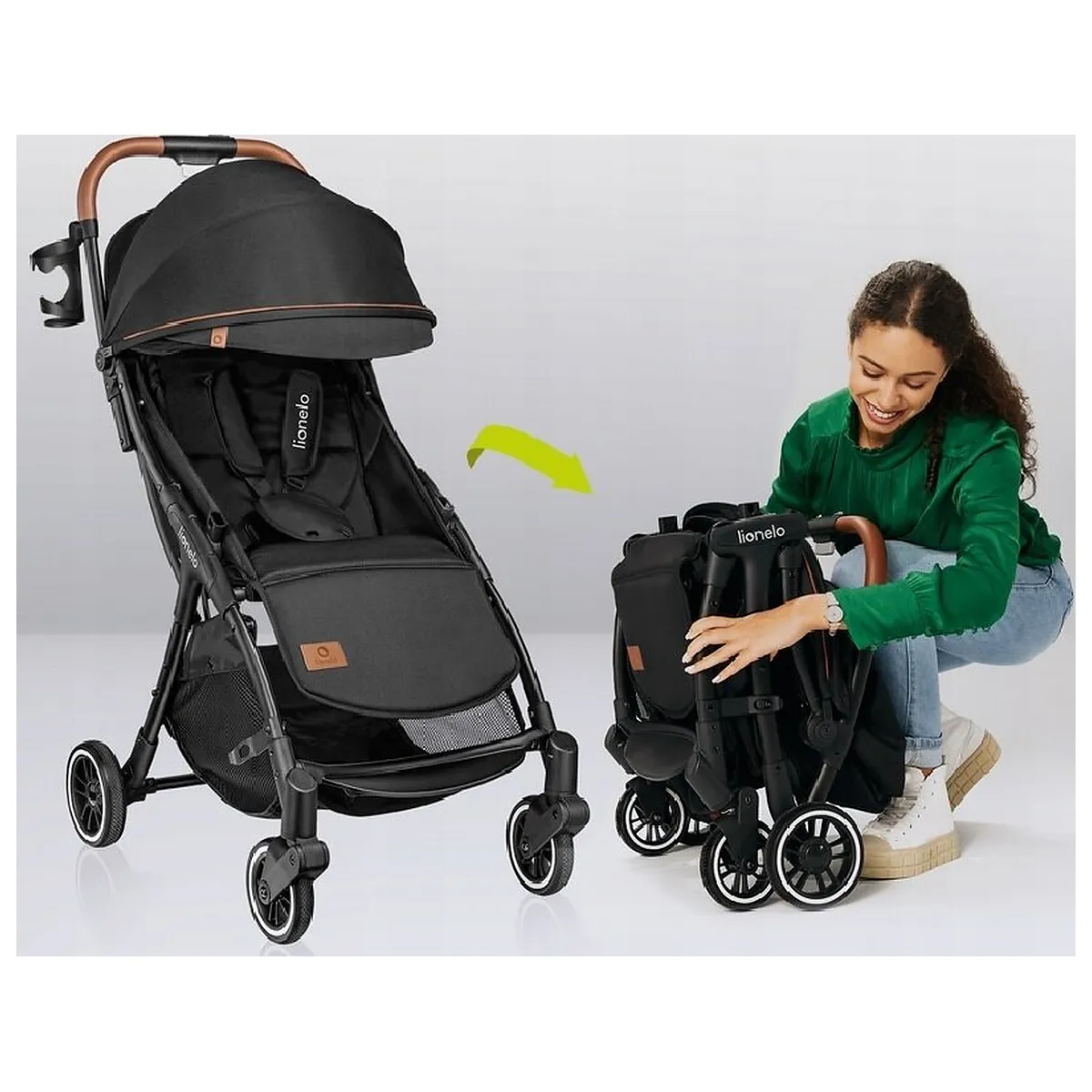 Carucior sport, Lionelo, Julie One, De la nastere, Greutate redusa, Cu accesorii, Cadru din aluminiu, 0-22 kg, Pliere [27]