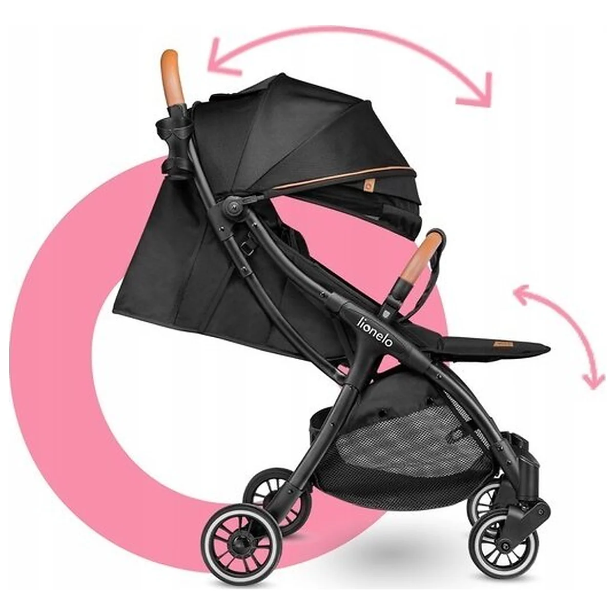 Carucior sport, Lionelo, Julie One, De la nastere, Greutate redusa, Cu accesorii, Cadru din aluminiu, 0-22 kg, Pliere [19]