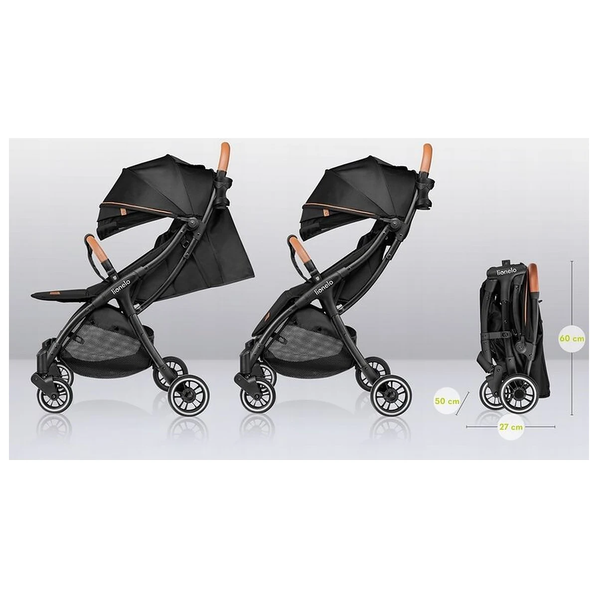 Carucior sport, Lionelo, Julie One, De la nastere, Greutate redusa, Cu accesorii, Cadru din aluminiu, 0-22 kg, Pliere [26]