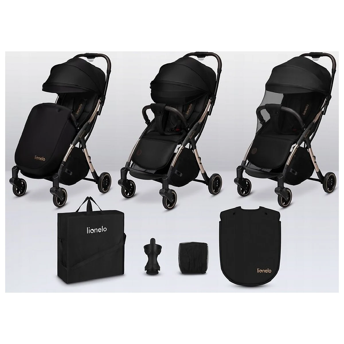 Carucior sport, Lionelo, Julie One, De la nastere, Greutate redusa, Cu accesorii, Cadru din aluminiu, 0-22 kg, Pliere [22]