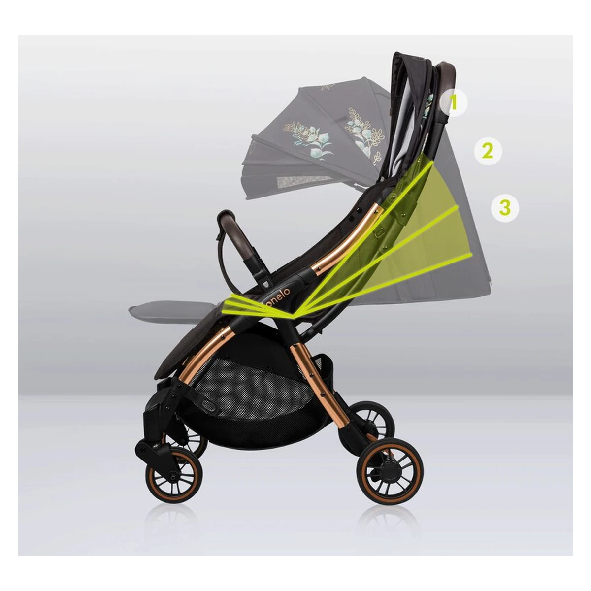 Carucior sport, Lionelo, Julie One, Editie limitata Golden Moments, Negru [28]