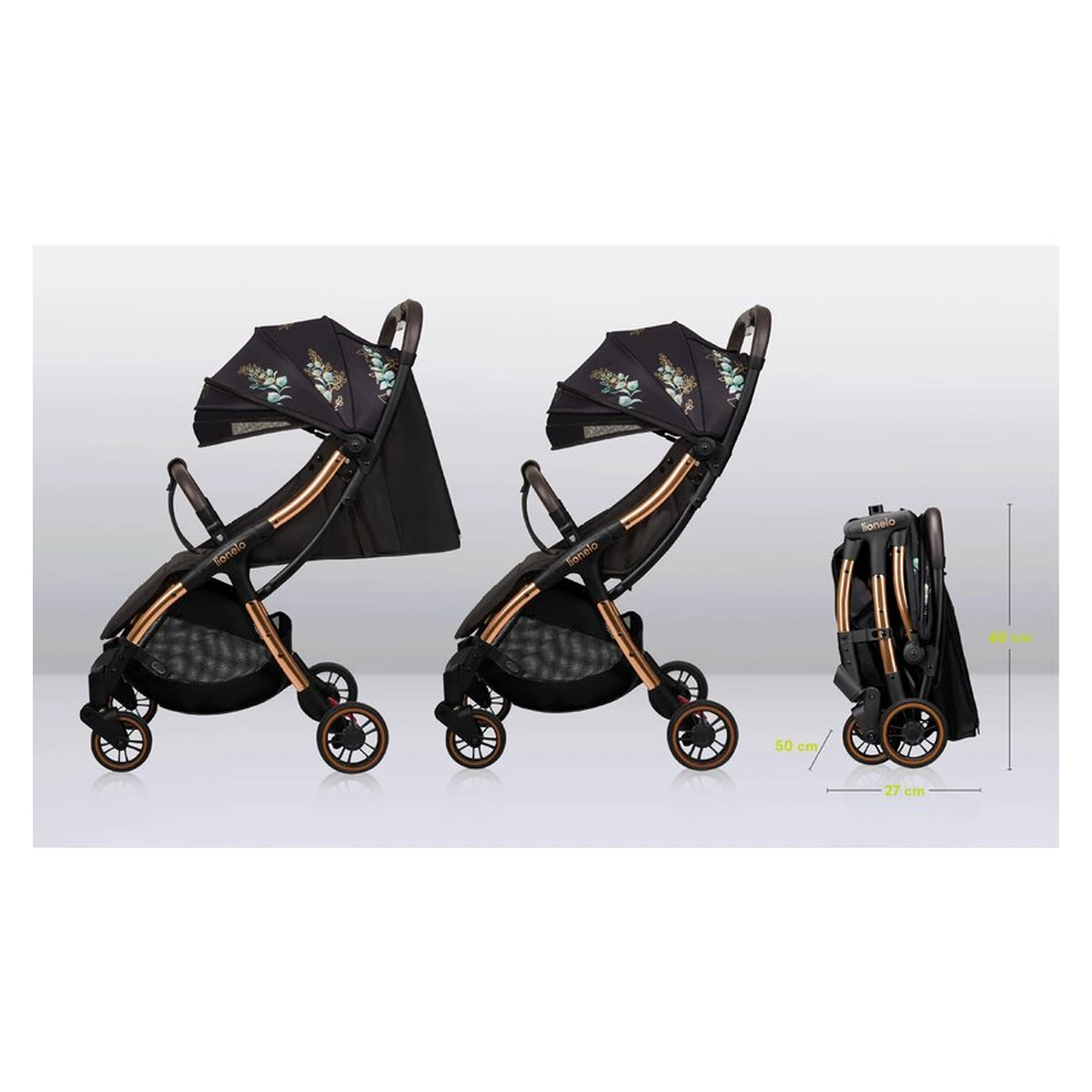 Carucior sport, Lionelo, Julie One, Editie limitata Golden Moments, Negru [21]