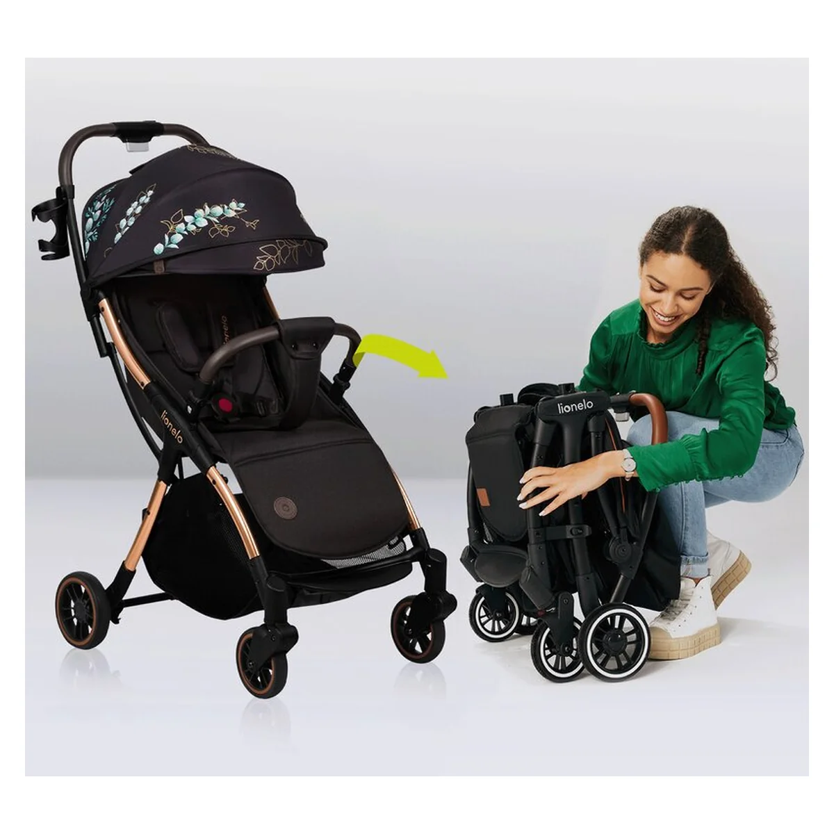 Carucior sport, Lionelo, Julie One, Editie limitata Golden Moments, Negru [25]