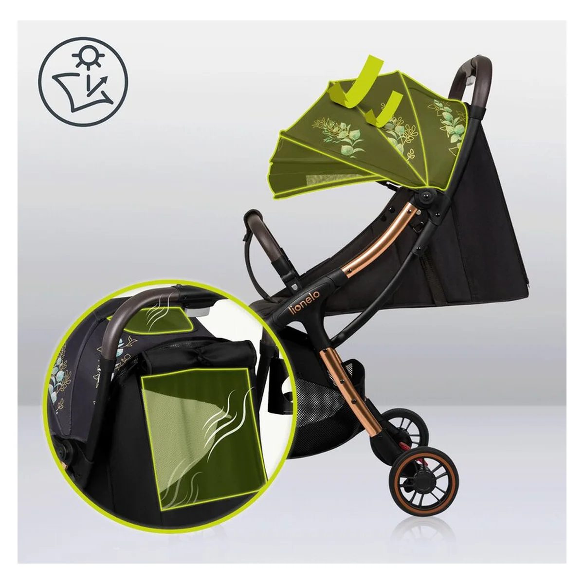 Carucior sport, Lionelo, Julie One, Editie limitata Golden Moments, Negru [26]