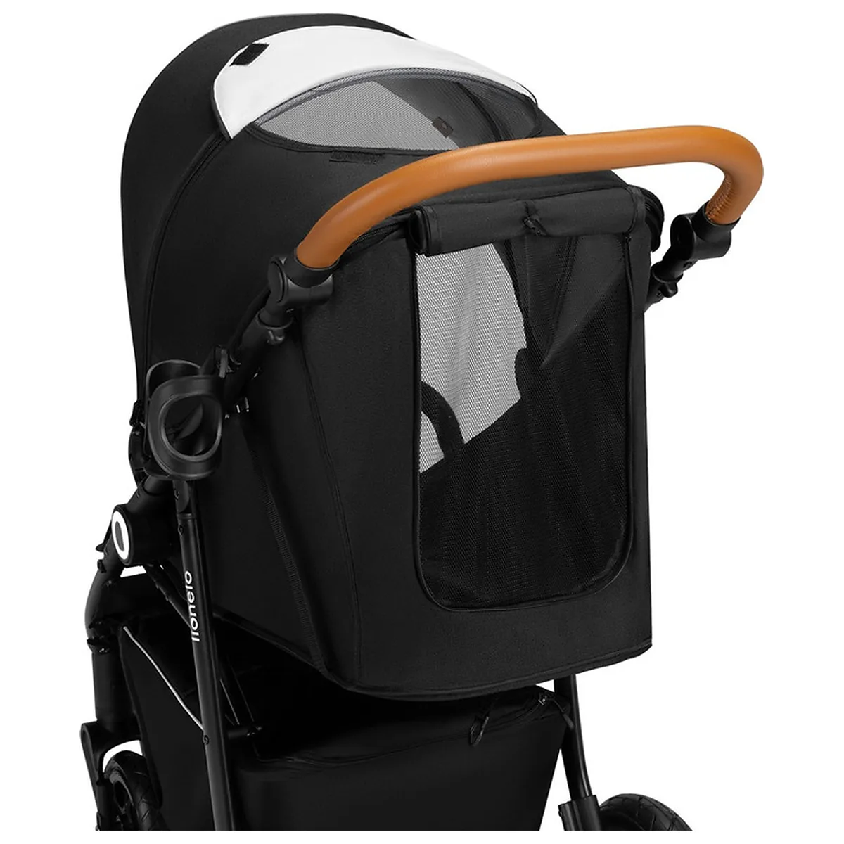 Carucior sport, Lionelo, Natt, De la nastere, Cu accesorii si capotina XXL reglabila, 0 - 22 kg, Negru Onyx 4 ani [19]