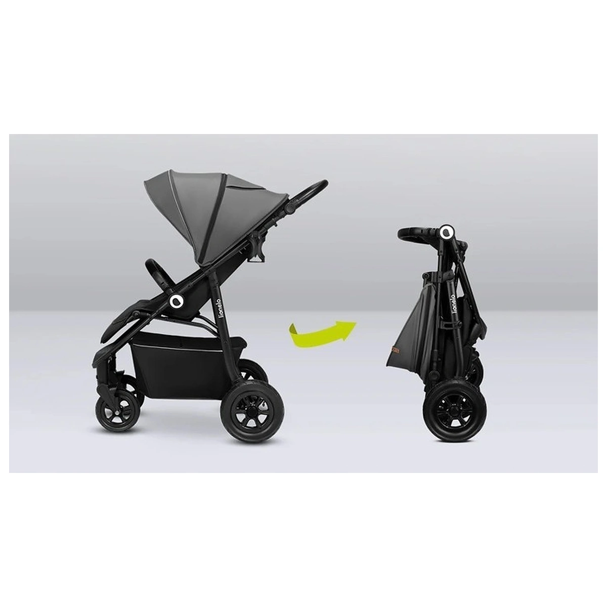 Carucior sport, Lionelo, Natt, De la nastere, Cu accesorii si capotina XXL reglabila, 0 - 22 kg, Negru Onyx 4 ani [24]